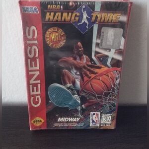 1996 NBA HANGTIME For Sega Genesis New In Box Factory Sealed Cardboard box